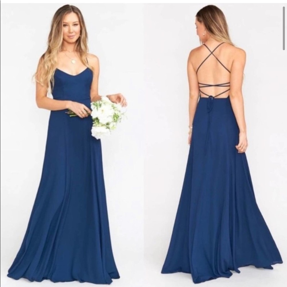 MuMu Godshaw Goddess Navy Maxi Dress